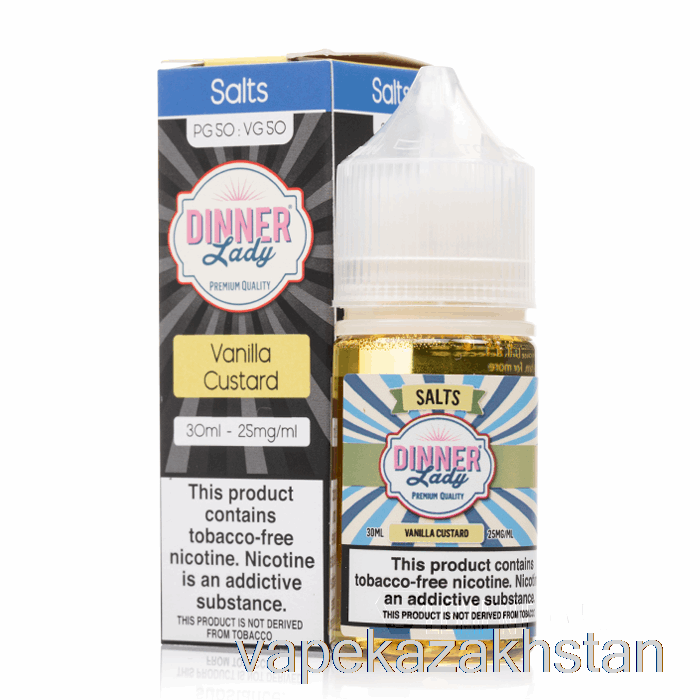 Vape Kazakhstan Vanilla Custard Salt - Vape Dinner Lady - 30mL 25mg